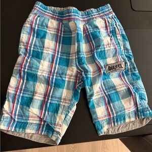 Diesel Blue Plaid/Reversible boys Shorts